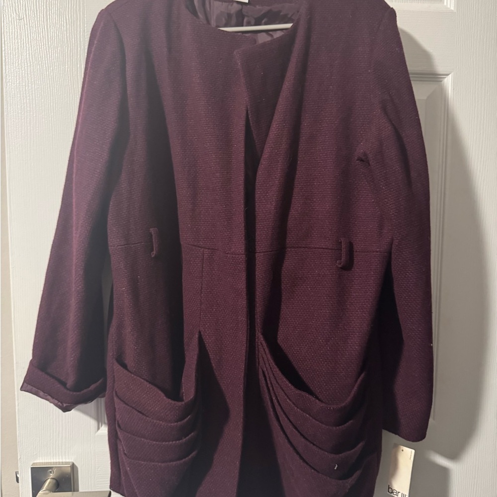 Bar III Deep Burgundy Cape Coat